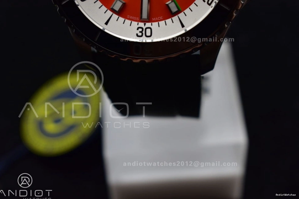 BLSF Rubber Strap 1164 Green SuperOcean Automatic Edition Orange A Dial 42 on 1:1 SS Best FashionForward 0131